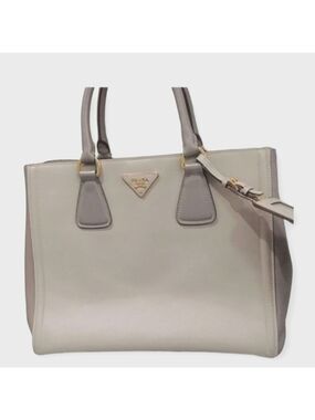 Authentic Prada Saffiano Lux Bicolour Tote Bag